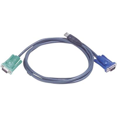 ATEN KVM Aansluitkabel [1x SPHD-15-stekker - 1x VGA-stekker, USB-A 2.0 stekker] 5.00 m Zwart