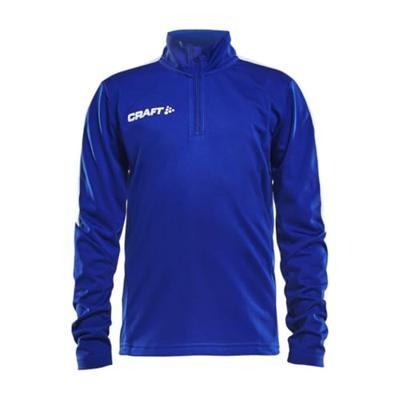 Craft 1905639 Progress Halfzip Tee LS JR - Club Cobolt/White - 134/140