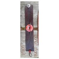 Edelsteen Armband Agaat Donut Roze met Leren Armband - thumbnail