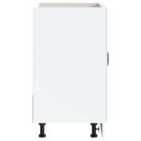 Spoelbakonderkast Lucca bewerkt hout wit - thumbnail