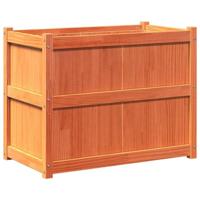 Plantenbak 90x50x70 cm massief grenenhout waxbruin - thumbnail