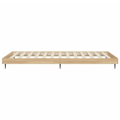 Bedframe bewerkt hout sonoma eikenkleurig 90x200 cm Bedframe bewerkt hout sonoma eikenkleurig 90x200 cm