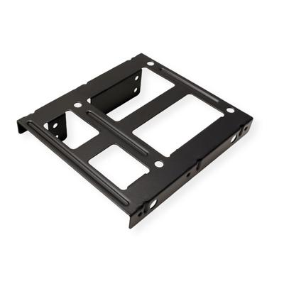 ROLINE montage adapter, 3,5 inch frame voor 2x 2,5 HDD/SSD, metaal, zwart