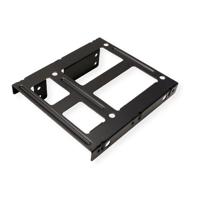 ROLINE montage adapter, 3,5 inch frame voor 2x 2,5 HDD/SSD, metaal, zwart - thumbnail