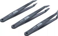 BGS technic plastic tweezers set 3 pieces - thumbnail