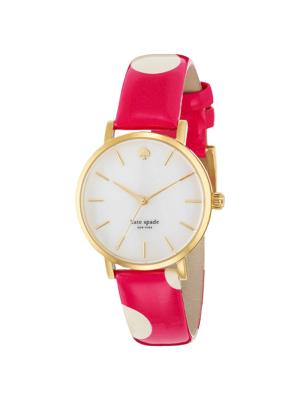 Horlogeband Kate Spade New York 1YRU0224 Leder Roze 16mm