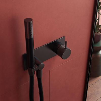 Inbouw Douchemengkraan Hotbath Cobber X Met Doucheslang en Handdouche Mat Zwart