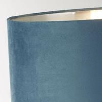 Searchlight Tafellamp chroomWhitby met blauwe kap - EU81214TE - thumbnail