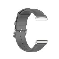 Fitbit Versa 3/4 & Sense 1/2 leren bandje - Donkergrijs - thumbnail