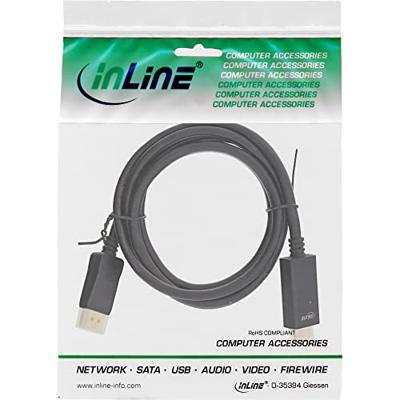 InLine 17182I video kabel adapter 2 m HDMI Type A (Standaard) DisplayPort Zwart