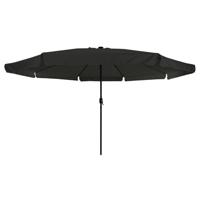 Parasol met LED-verlichting Ø395x245 cm zwart - thumbnail