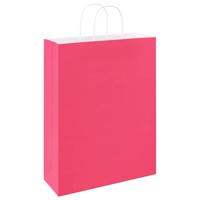 VidaXL Papieren zakken 50 st met hengsels 32x12x42 cm roze - thumbnail