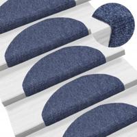 VidaXL Trapmatten zelfklevend 10 st 65x21x4 cm naaldvilt blauw - thumbnail