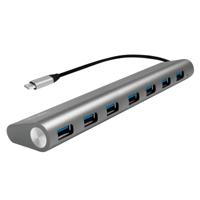 LogiLink UA0310 USB 3.0 hub (3.1 Gen 1) Type-C 5000Mbit/s Grijs 7 poorten - thumbnail