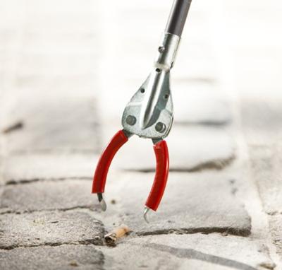 FLORA papierpakker/afvalknijper - aluminium - 105 cm - grijpopening 10,5 cm