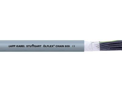LAPP 1026716/100 Geleiderkettingkabel ÖLFLEX® CHAIN 809 2 x 1 mm² Grijs 100 m
