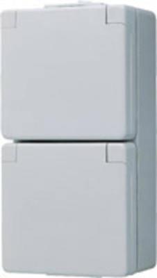 Jung 622WW Wandcontactdoos Opbouwbehuizing 2-voudig Grijs 1 stuk(s)