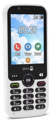 Doro 4G Mobiele telefoon (3 MP camera, 2,8 inch (7,11 cm) display, LTE, GPS, Bluetooth, WhatsApp, Facebook, WiFi), 7010, Wit