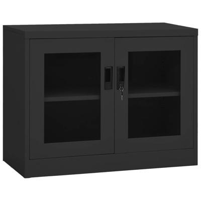 VidaXL Kantoorkast 90x40x70 cm staal antracietkleurig
