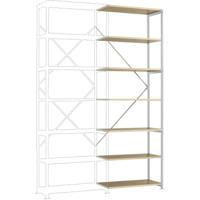 Manuflex RP1705.7035 Magazijnstelling uitbreidingsmodule (b x h x d) 1000 x 3000 x 300 mm Hout - thumbnail