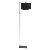 Steinhauer Vloerlamp Stang H 160 cm zwarte kap - zwart - thumbnail