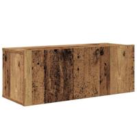 TV-kast set met plank Wandgemonteerd met opslag met de deur 5 pcs Oud hout Medium Bewerkt hout - thumbnail