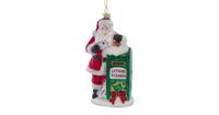 Noble Gems Santa glas h15 cm Ornament kerstbal Kurt S. Adler - Kurt s adler - thumbnail