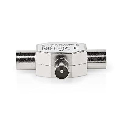 Coaxsplitter | IEC (Coax) Male - 2x IEC (Coax) Female | Metaal