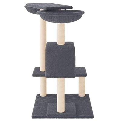 Kattenmeubel met krabpalen 82 cm donkergrijs - thumbnail