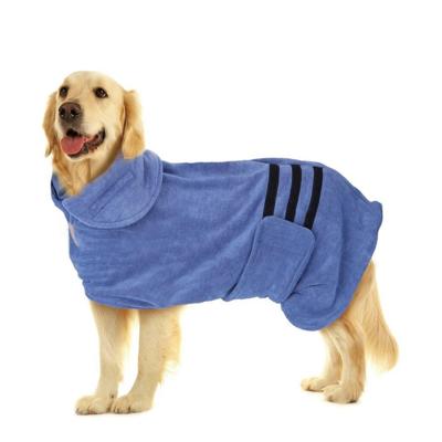 Nobleza Hondenbadjas met Klittenband, Superabsorberend en Sneldrogend, Microvezel Badjas voor Alle Katten en Honden, Zachte Handdoek voor Honden (L Blauw)