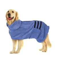 Nobleza Hondenbadjas met Klittenband, Superabsorberend en Sneldrogend, Microvezel Badjas voor Alle Katten en Honden, Zachte Handdoek voor Honden (L Blauw) - thumbnail
