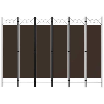 VidaXL Kamerscherm met 6 panelen 240x180 cm bruin