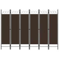 VidaXL Kamerscherm met 6 panelen 240x180 cm bruin - thumbnail