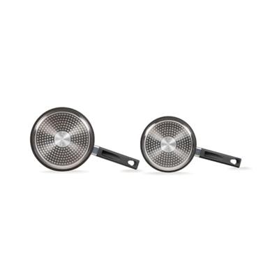 Set van 2 steelpannen - LIVOO - MEP154N - Antiaanbaklaag zonder PFOA of PFOS - Siliconen handvat - Alle kookplaten inclusief inductie