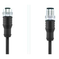 Escha 8046932 Sensor/actuator connector, geassembleerd M12 Aantal polen (sensoren): 8 Stekker, recht, Bus, recht 2.00 m 1 stuk(s) - thumbnail