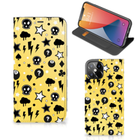 Mobiel BookCase iPhone 12 Pro Max Punk Geel - thumbnail