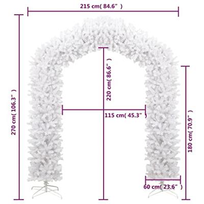 VidaXL Kerstboog 270 cm wit