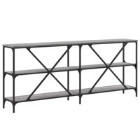 Wandtafel 180x30x75 cm bewerkt hout en ijzer grijs sonoma eiken - thumbnail