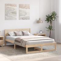 Bedframe met hoofdeinde Naturel 120 x 200 cm Massief grenenhout - thumbnail