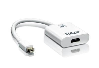 ATEN Mini DisplayPort Kabel Mini-DisplayPort Male - HDMI-Uitgang 0.15 m Wit