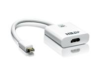 ATEN Mini DisplayPort Kabel Mini-DisplayPort Male - HDMI-Uitgang 0.15 m Wit - thumbnail