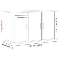 Aquariumstandaard 101x41x58 cm bewerkt hout artisanaal eiken - thumbnail