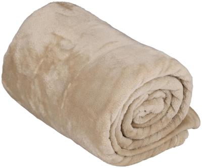 Flanellen plaid 200x150 cm beige