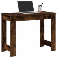 Bureau 100x45x75 cm bewerkt hout gerookt eikenkleurig - thumbnail