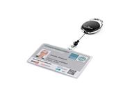 Durable flexibele kaarthouder met afrolmechanisme style, zwart - thumbnail