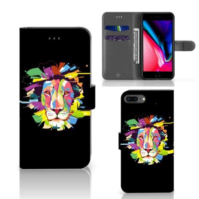 Apple iPhone 7 Plus | 8 Plus Leuk Hoesje Lion Color Apple iPhone 7 Plus | 8 Plus Leuk Hoesje Lion Color