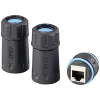 Renkforce RJ45 Netwerk Adapter CAT 6 [1x RJ45-bus - 1x RJ45-bus] Zwart - thumbnail