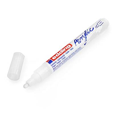 Acrylmarker edding e-5100 medium verkeerswit | 10 stuks Acrylmarker edding e-5100 medium verkeerswit | 10 stuks