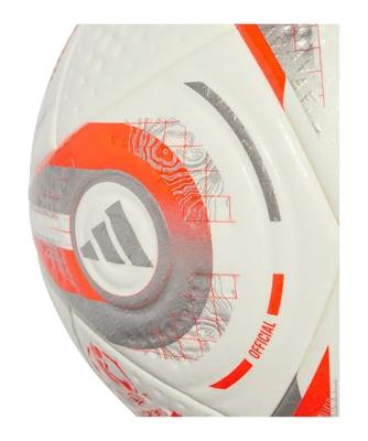 adidas Women&apos;s EURO25 Pro Final Voetbal Maat 5 Wit Zilver Oranje