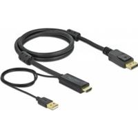 Delock 85963 HDMI naar DisplayPort kabel 4K 30 Hz 1 m - thumbnail